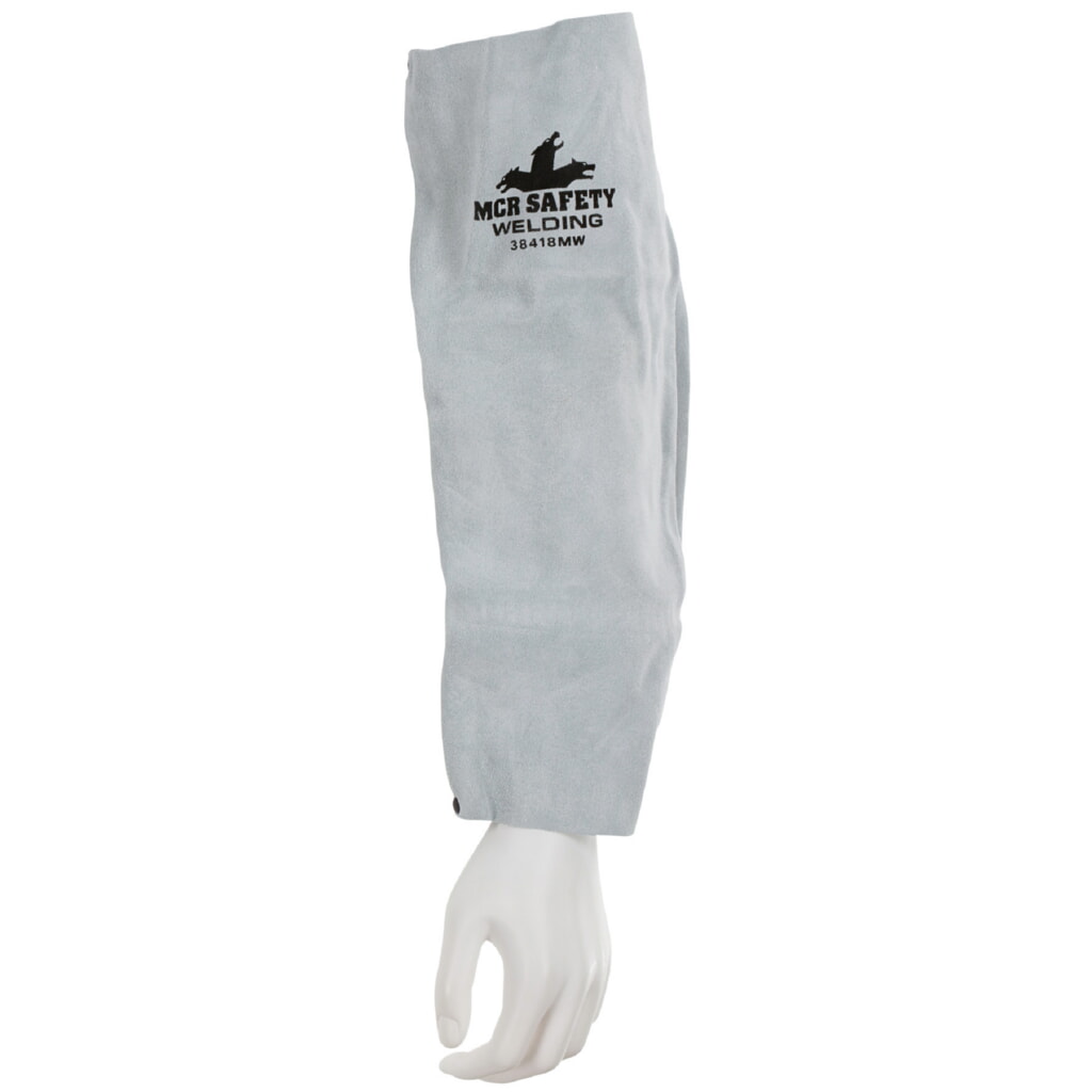 MCR Safety Garments Mphs Wld Lthr 18" Welding Slv W/Snap (38418MW)