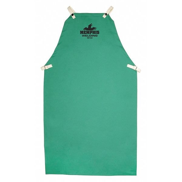 MCR Safety Garments F/R GREEN COTTON WELDNG BIB APRON 24X42 (39142)