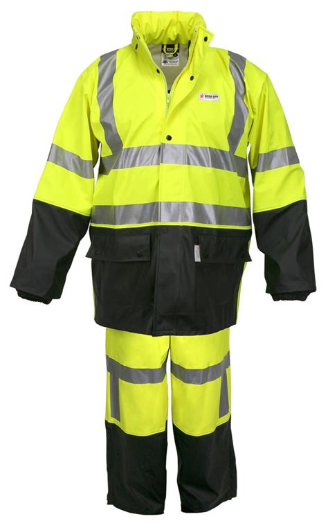 MCR Safety Garments .40mm Pu/ Poly, 3 Pc Suit,2 tone X3 (5182SX3)