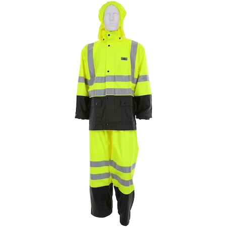 MCR Safety Garments .40mm, PU/ Poly,3 Pc Suit M (5182YM)