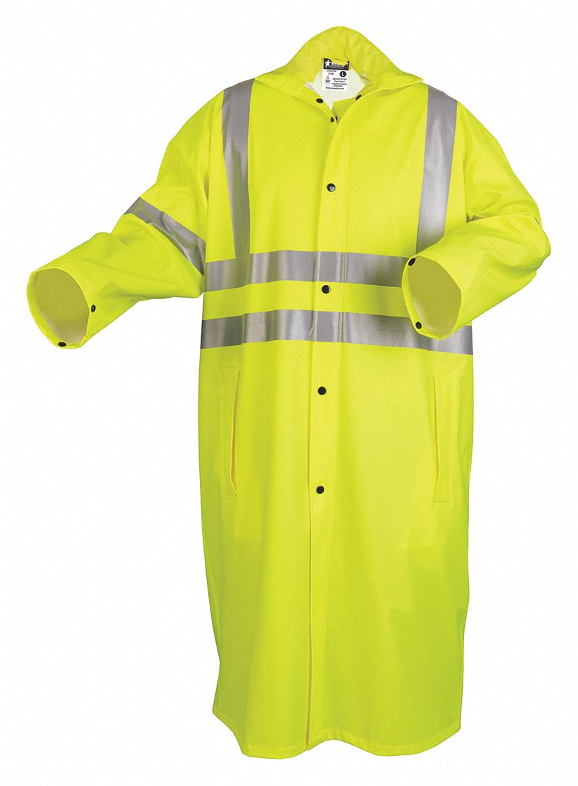 MCR Safety Garments .40mm Stretch Pu/Cotton Poly, 49" Coat X (518CX3)