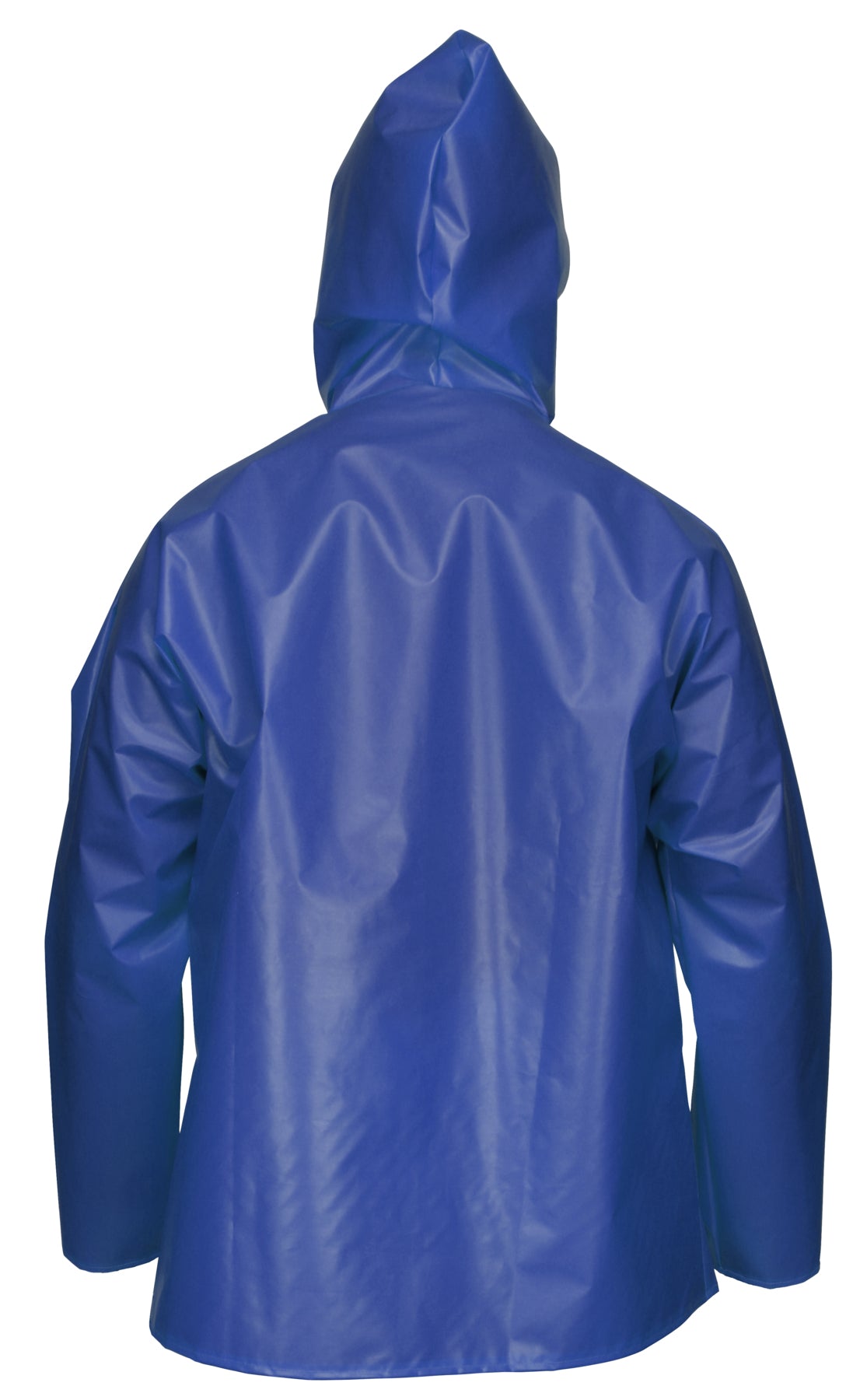 MCR Safety Garments .25mm,TPU/Nylon, Jckt w/Att Hood, Blue M (563JHM)