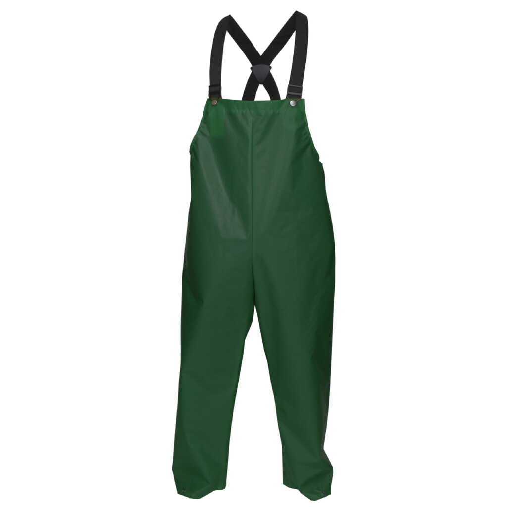 MCR Safety Garments .25mm, TPU/Nylon, Bib Pant, Green S (568BFS)