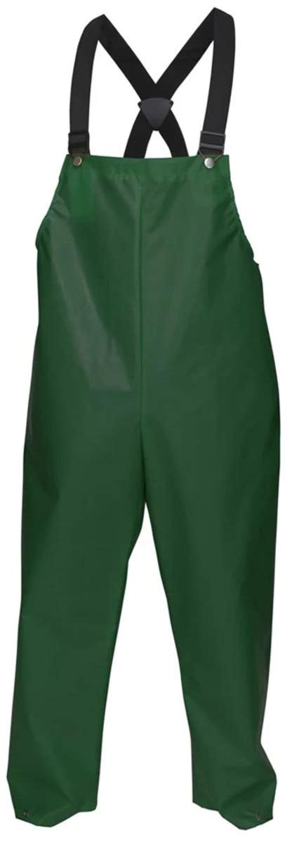 MCR Safety Garments .25mm, TPU/Nylon, Bib Pant, Green X2 (568BFX2)