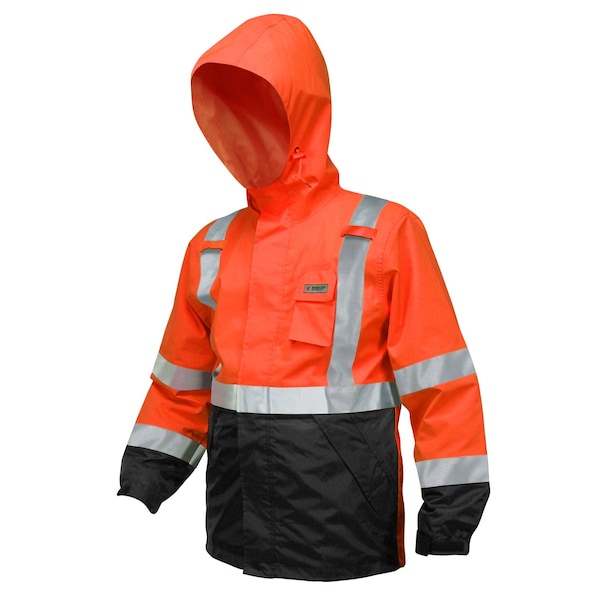 MCR Safety Garments Breathable Pu/Poly, Class 3 Orange L (591SJHL)