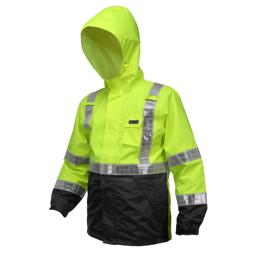 MCR Safety Garments Breathable Pu/Poly, Class 3 Jacket W/ H (598RJHX3)
