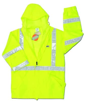 MCR Safety Garments Breathable Pu/Poly, Class 3 Jacket W/ H (598RJHX4)