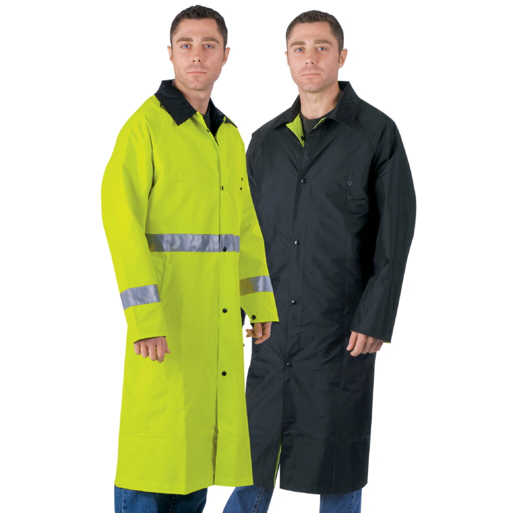 MCR Safety Garments .48mm Lm/ Black Rev Coat, 2" Slv Stripe (7368CRX3)