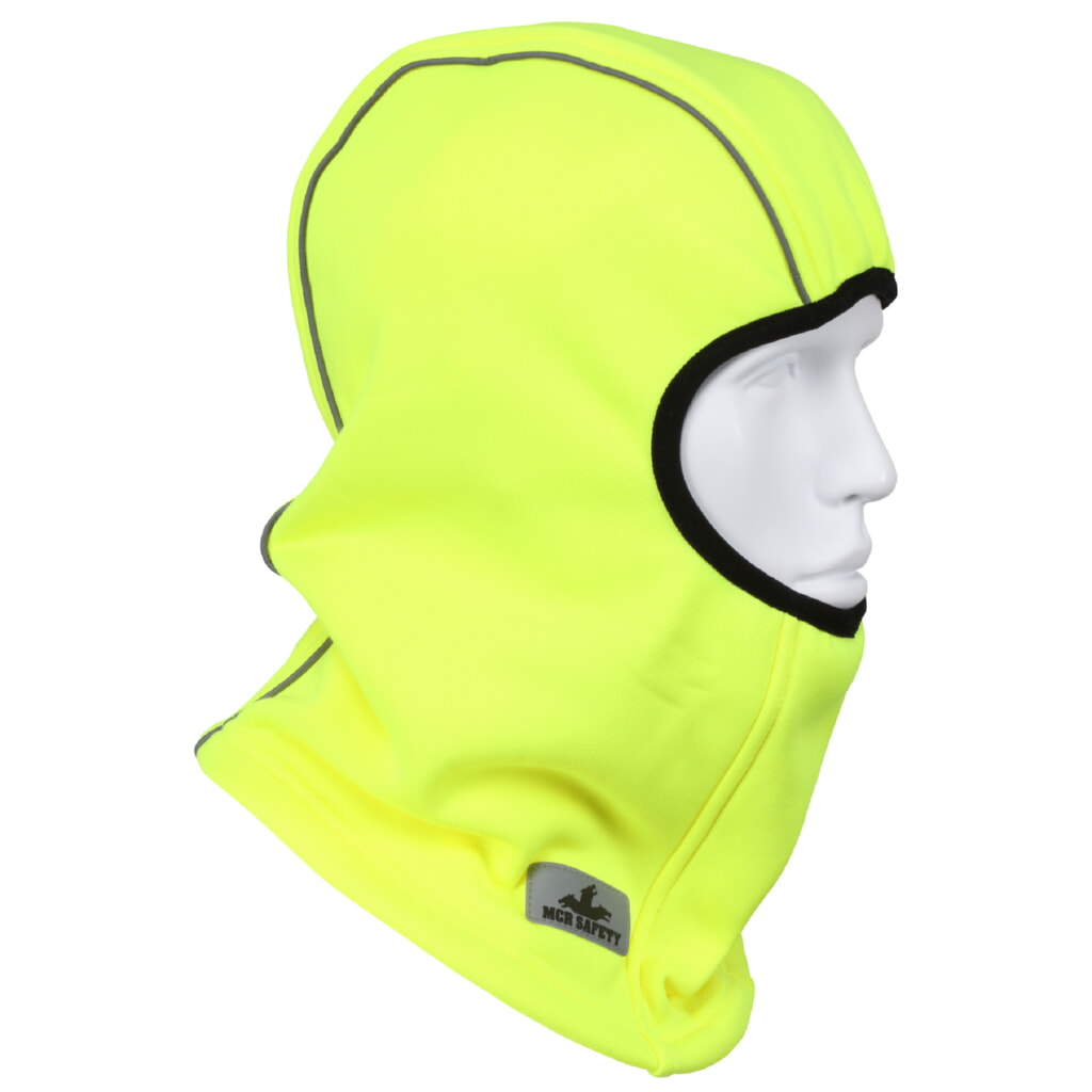 MCR Safety Garments Lime Balaclava, Poly Flce, Enhanced Vis (BLCVL)