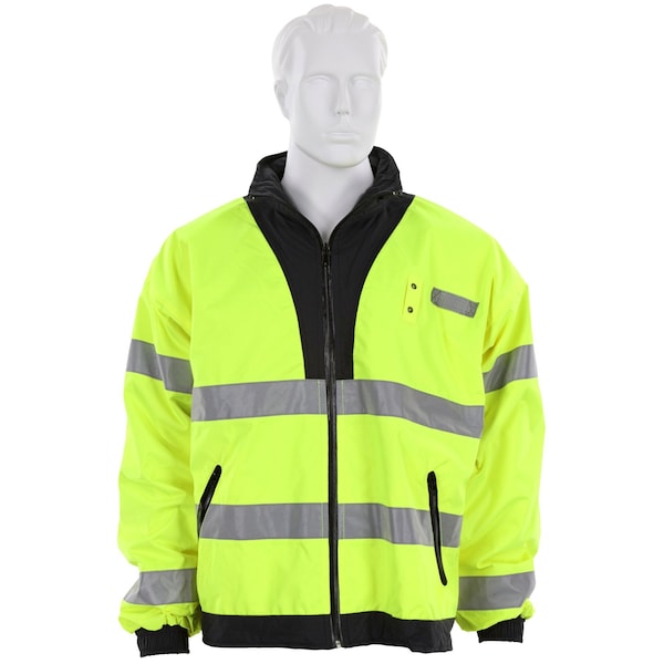 MCR Safety Garments Bomber Class 3 Reversible Lime M (BRCL3LM)