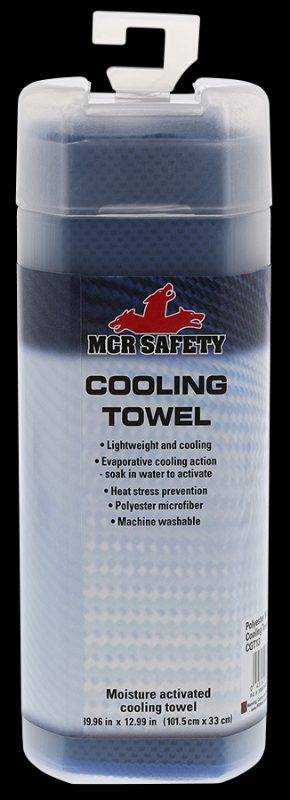MCR Safety Garments Blue Poly Cooling Towel – 40"L x 12" W (CGT13)