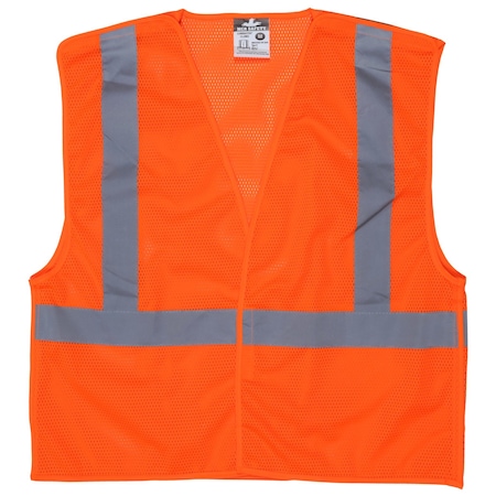 MCR Safety Garments Class 2, Tear-Away, Poly Safety Vest, 2 (CL2MLX3)
