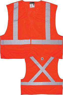 MCR Safety Garments Class 2, Tear-Away, Poly Safety Vest, 2 (CL2MOX4)