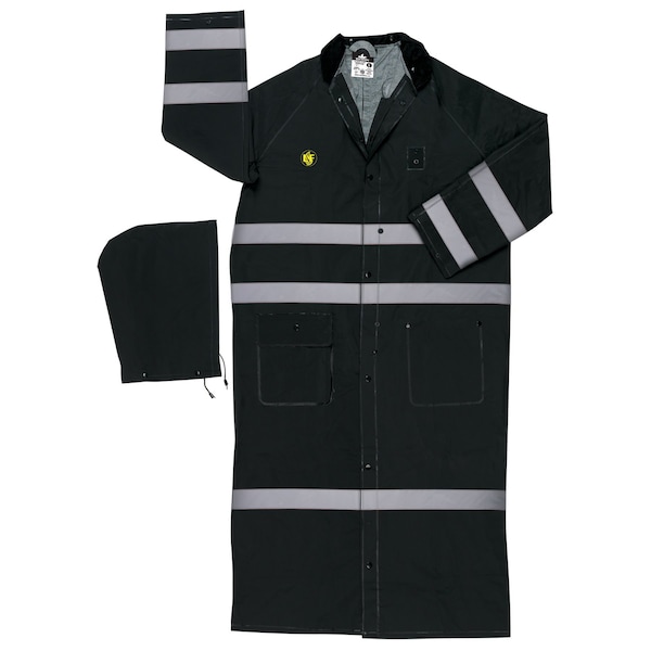 MCR Safety Garments .35mm,PVC/Poly, Coat, LF,Refl (FR267CRX6)