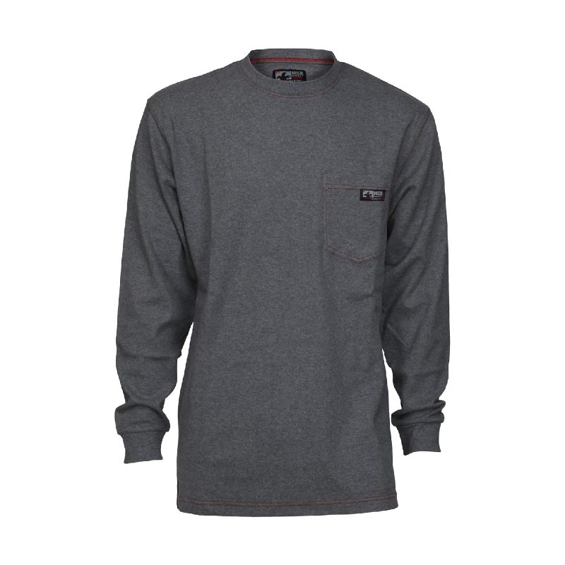 MCR Safety Garments LongSleeve,C2,Poly,TShirt, 2SlvrStrp XL (LTSCL2LXL)
