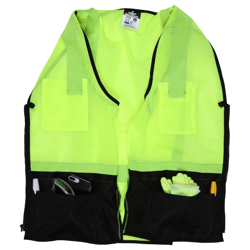 MCR Safety Garments Ladies,CL 2 Vest,Mesh,Lime M (LVCL2MLM)