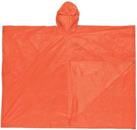 MCR Safety Garments Schooner .10mm PVC Dispos Poncho Orange (O41)