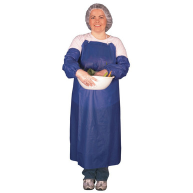 MCR Safety Garments 8 mil, Blue, Vinyl Apron, Raw Edge, 35 X (O73R4)
