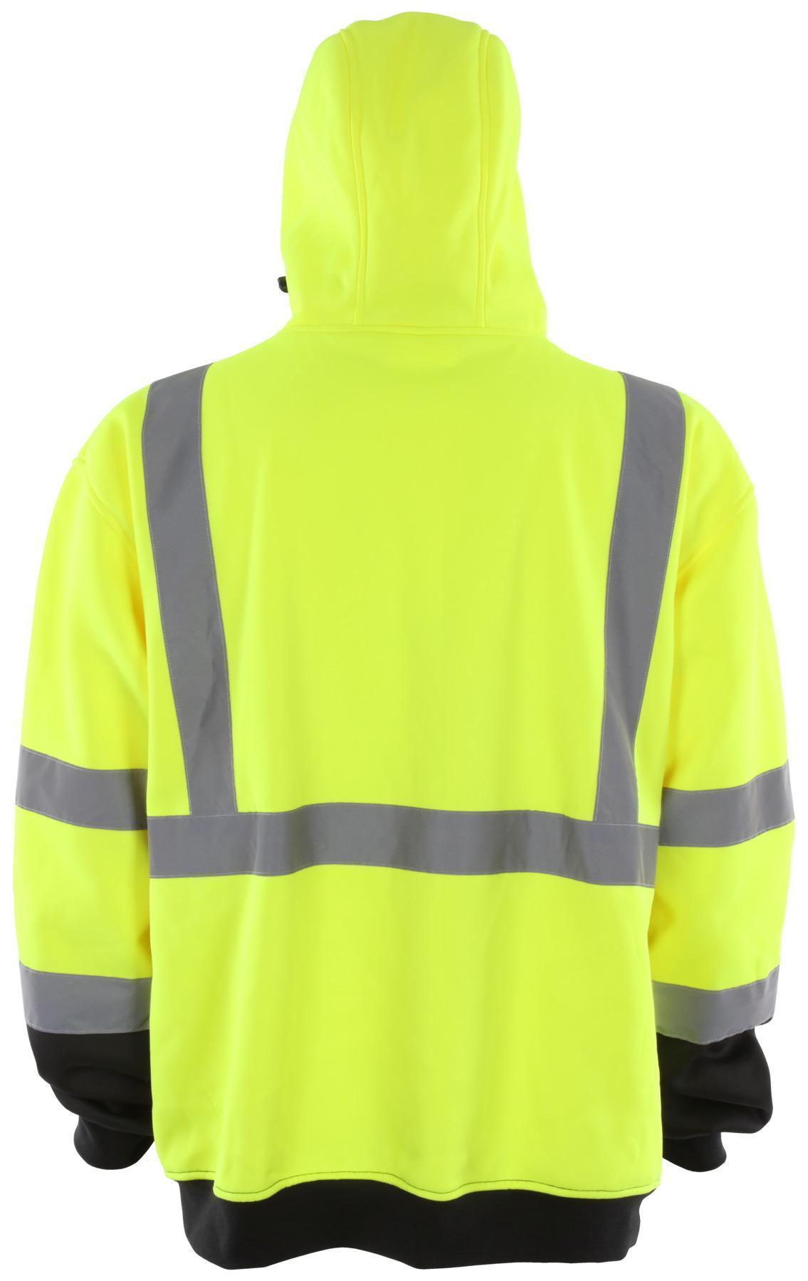 MCR Safety Garments Sweatshirt,Shaded,Class3,Lime,Pullover L (SSCL3LPL)