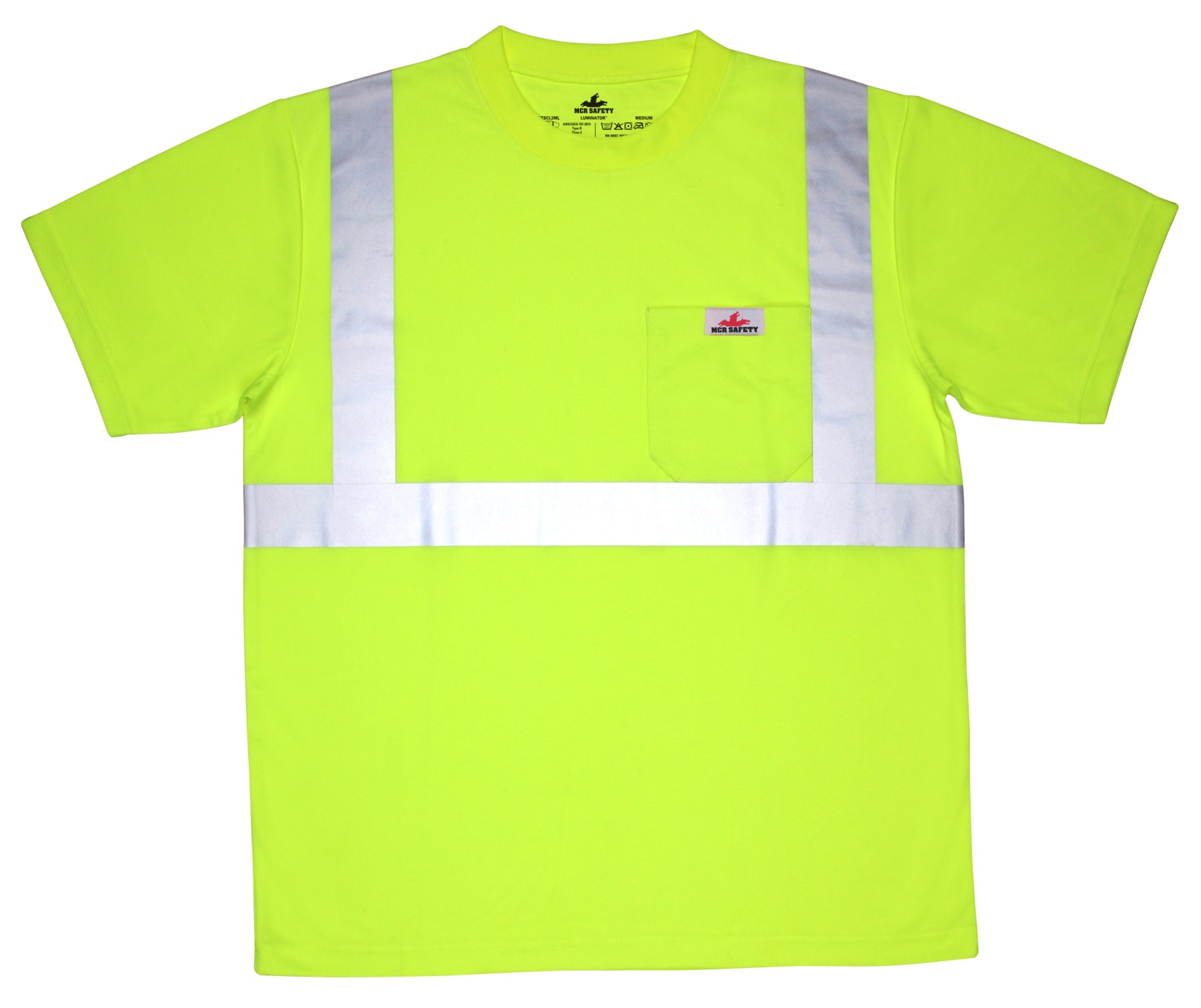MCR Safety Garments Class 2,T-Shirt,Birdeye,Wicking X3 (STSCL2MLX3)