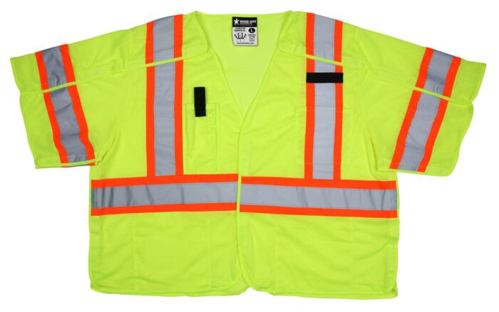 MCR Safety Garments Class 3, Surveyor, FL Orange,Silv/Lime X (SURVCL3OX2)