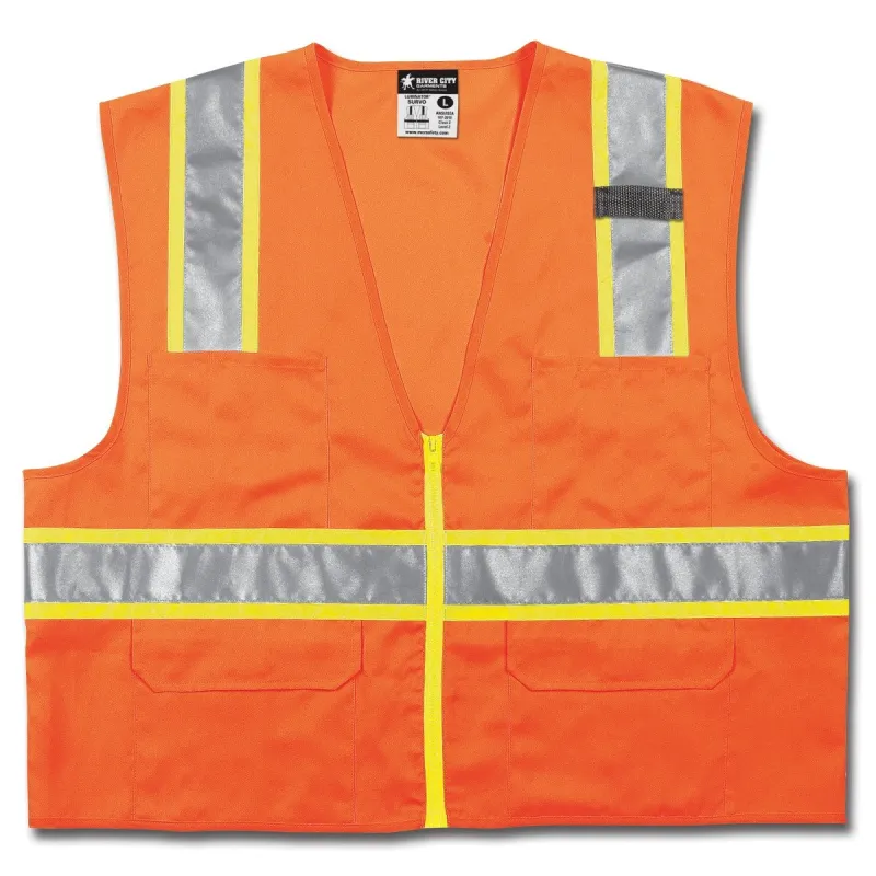 MCR Safety Garments CSA, Surveyor, Orang, Silv/Lime L (SURVCS2OL)