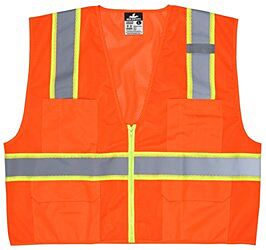MCR Safety Garments CSA, Surveyor, Orang, Silv/Lime X2 (SURVCS2OX2)