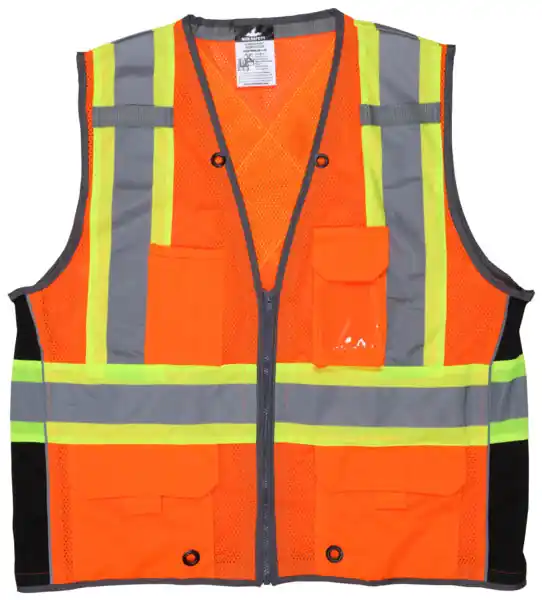 MCR Safety Garments CSA, Surveyor, Orang, Silv/Lime X4 (SURVCS2OX4)