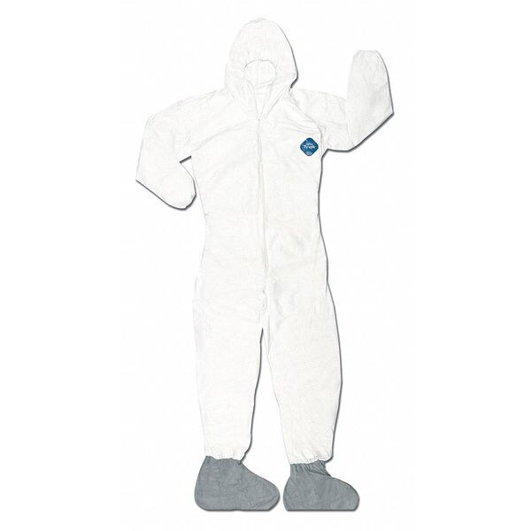 MCR Safety Garments Tyvek Coverall W/ Hood/ Skid-Resist Boot (TY122SX3)