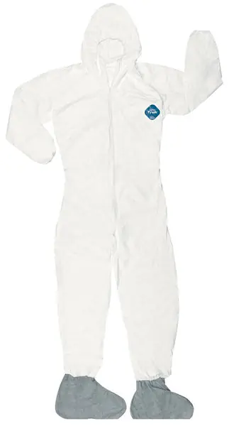 MCR Safety Garments Tyvek Coverall W/ Hood/ Skid-Resist Boot (TY122SXL)