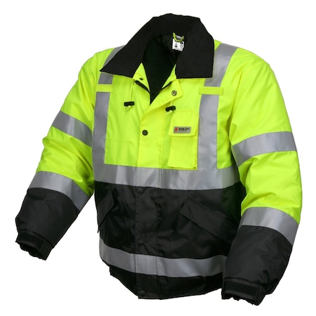MCR Safety Garments Bomber Jacket 2 Tone W/ Silver Stripes S (VBBCL3LS)