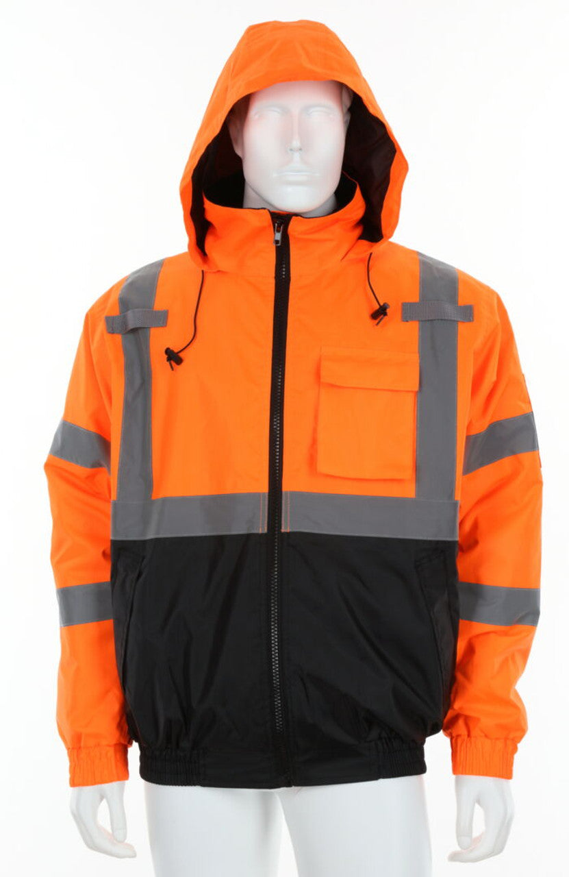 MCR Safety Garments Bomber Jacket 2 Tone W/ Silver Stripes (VBBCL3LX4)