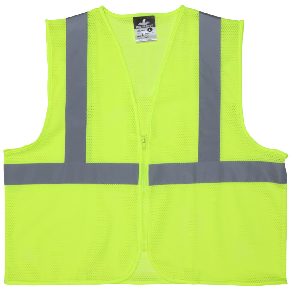 MCR Safety Garments Lime Green, Class 2, Economy Vest (VCL2MLX2)