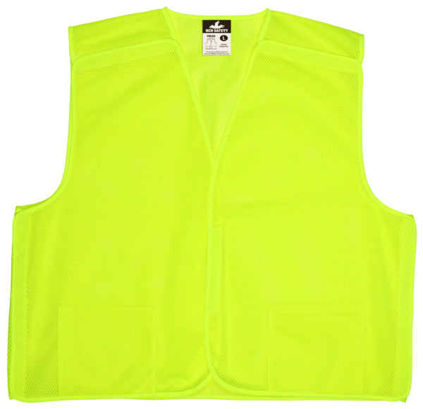 MCR Safety Garments Lime Green, Mesh, Breakaway XL (VMLBAXL)