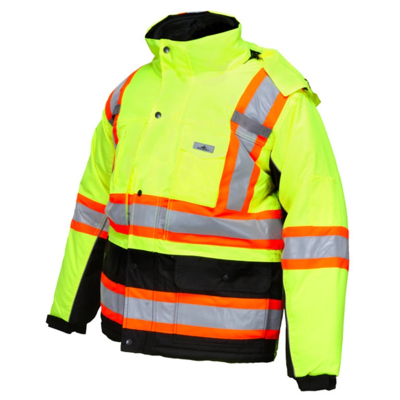 MCR Safety Garments Vortex, 3-in-1 Jacket, Lime, Class 3 X7 (VT238JHX7)