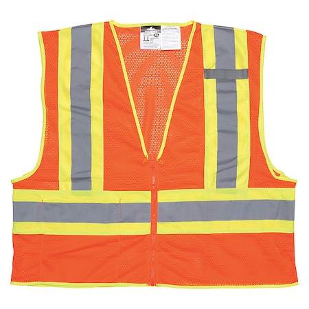 MCR Safety Garments Poly,Mesh Safety Vest, LF, 4 1/2" Ref X3 (WCCL2LFRX3)