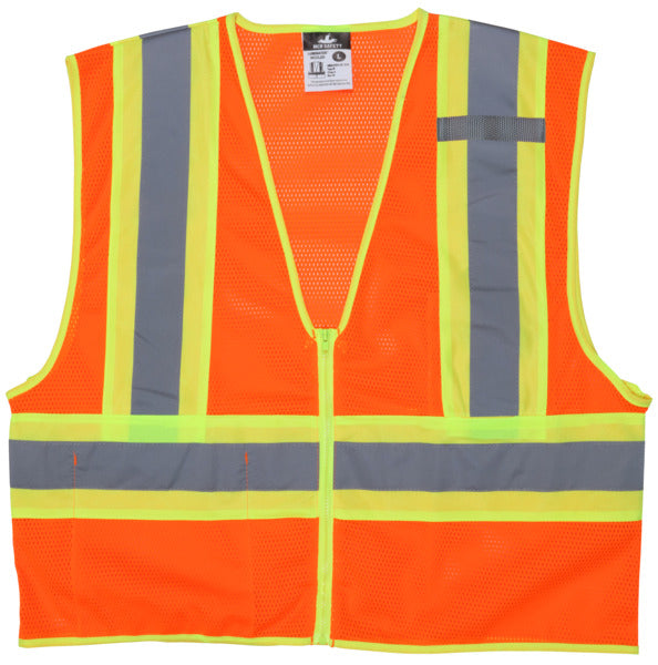 MCR Safety Garments Class 2, Mesh, Yellow/Silver Stripes (WCCL2OX3)