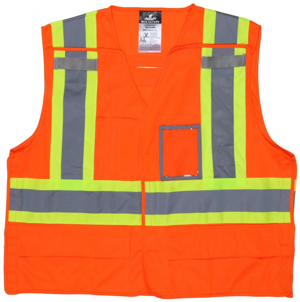 MCR Safety Garments CSA Brkway Vest, 4" Lim/Sil Tpe X2 (WCCS2BOX2)