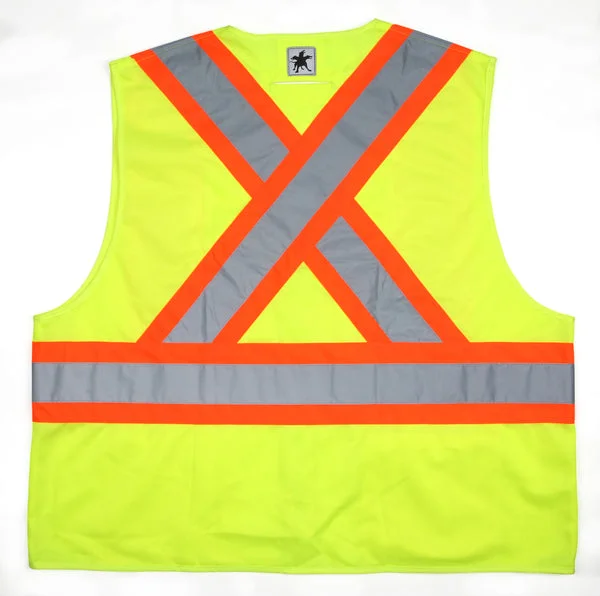 MCR Safety Garments CSA Poly Safety Vest, 4 1/2 Orange/Sill (WCCS2LXL)