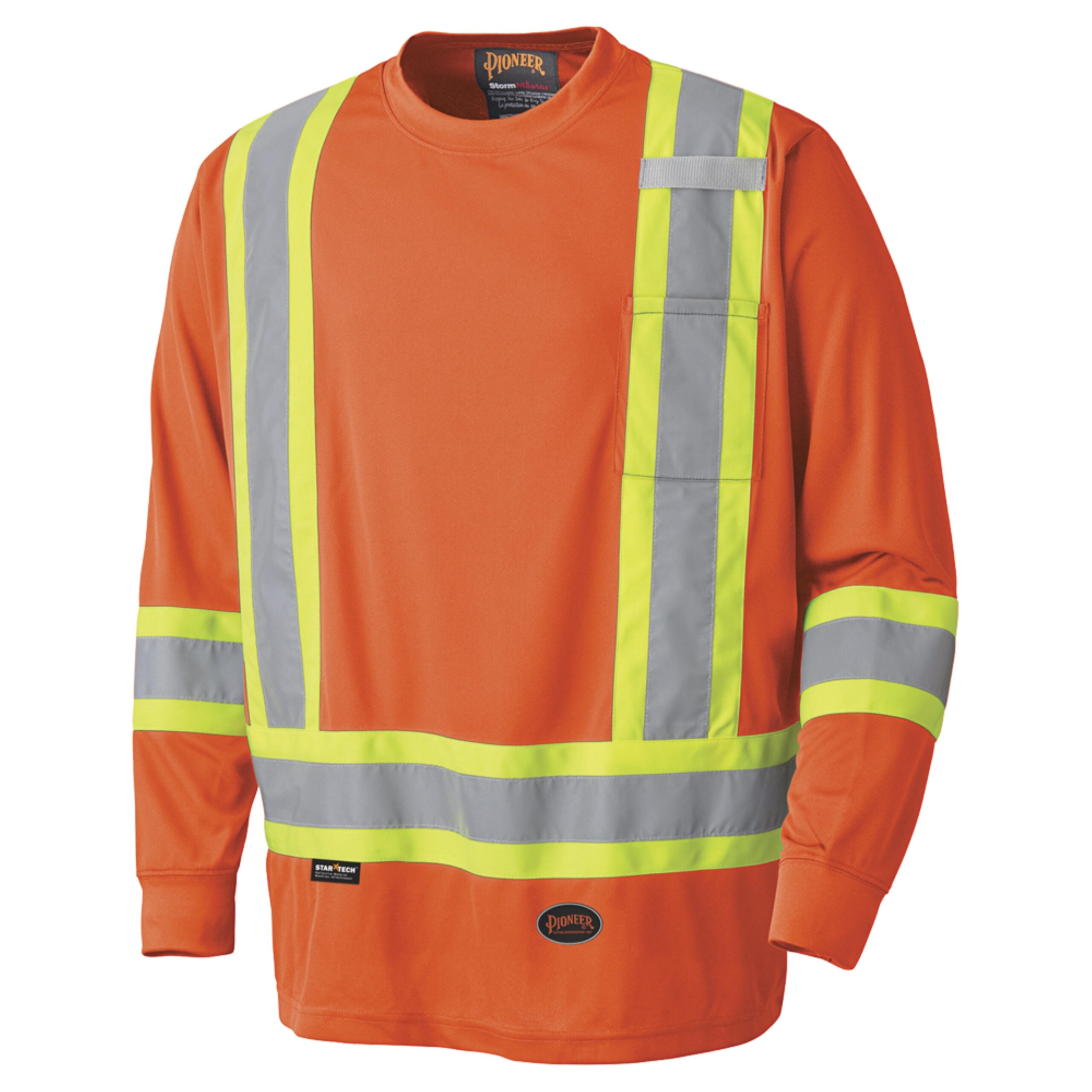 MCR Safety Garments LS Tshirt,CL2 Lvl 2,Solid,Orange X2 (WCLTCS2OX2)