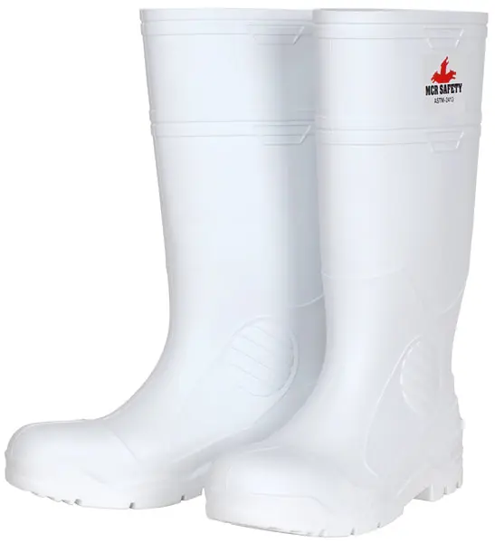 MCR Safety Garments 16" White PVC Boot,Mens,Steel Toe 13 (WPBS13)