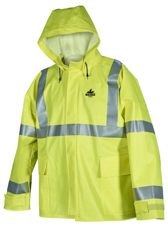 MCR Safety FR Garments Big Jake,CL3,CAT 2,PVC/Nomex,Jacket, X5 (BJ38JHX5)