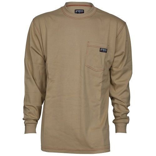 MCR Safety FR Garments FR Long Sleeve Shirt Tan L (LST1TL)