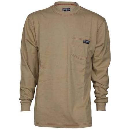 MCR Safety FR Garments FR Long Sleeve Shirt Tan S (LST1TS)