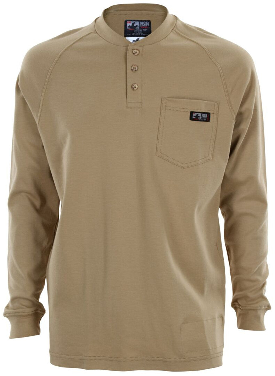 MCR Safety FR Garments FR Long Sleeve Shirt Tan X2 (LST1TX2)