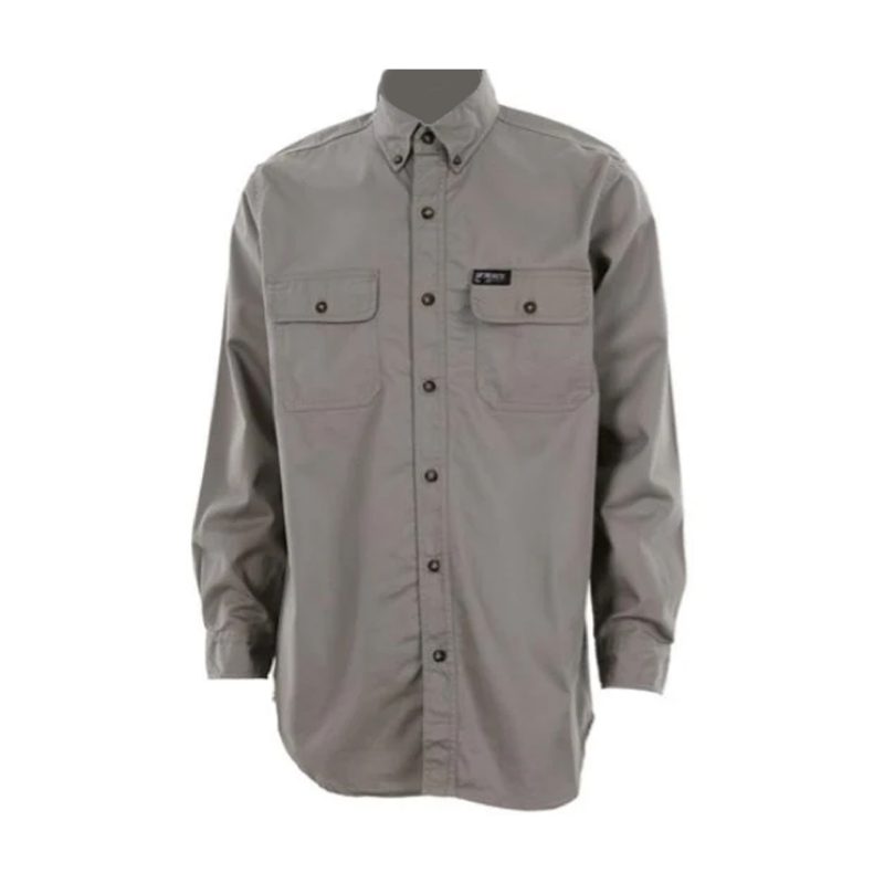 MCR Safety FR Garments FR Long Sleeve Work Shirt Gray X5 (S1GX5)