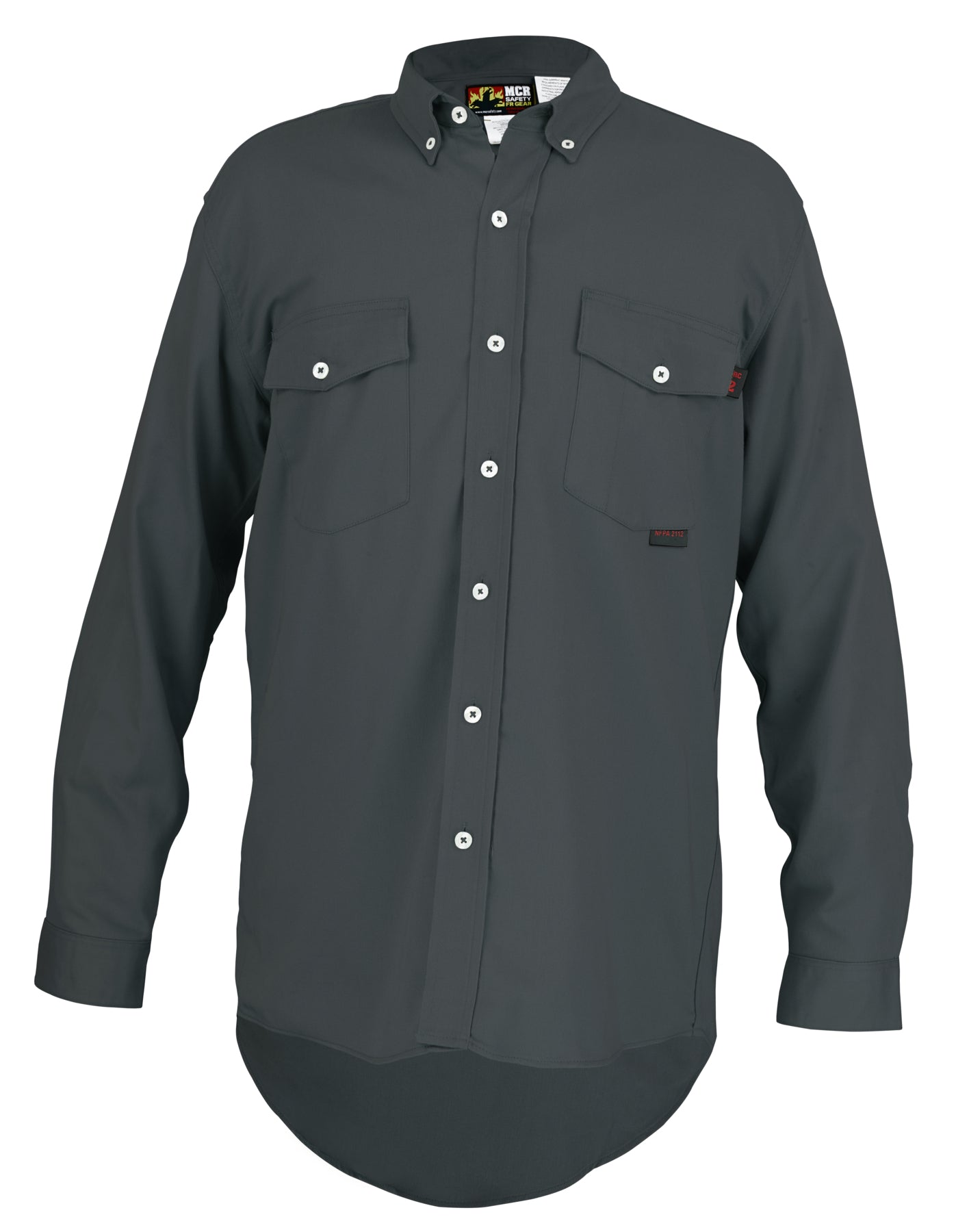 MCR Safety FR Garments FR Long Sleeve Work Shirt Gray XL (S1GXL)