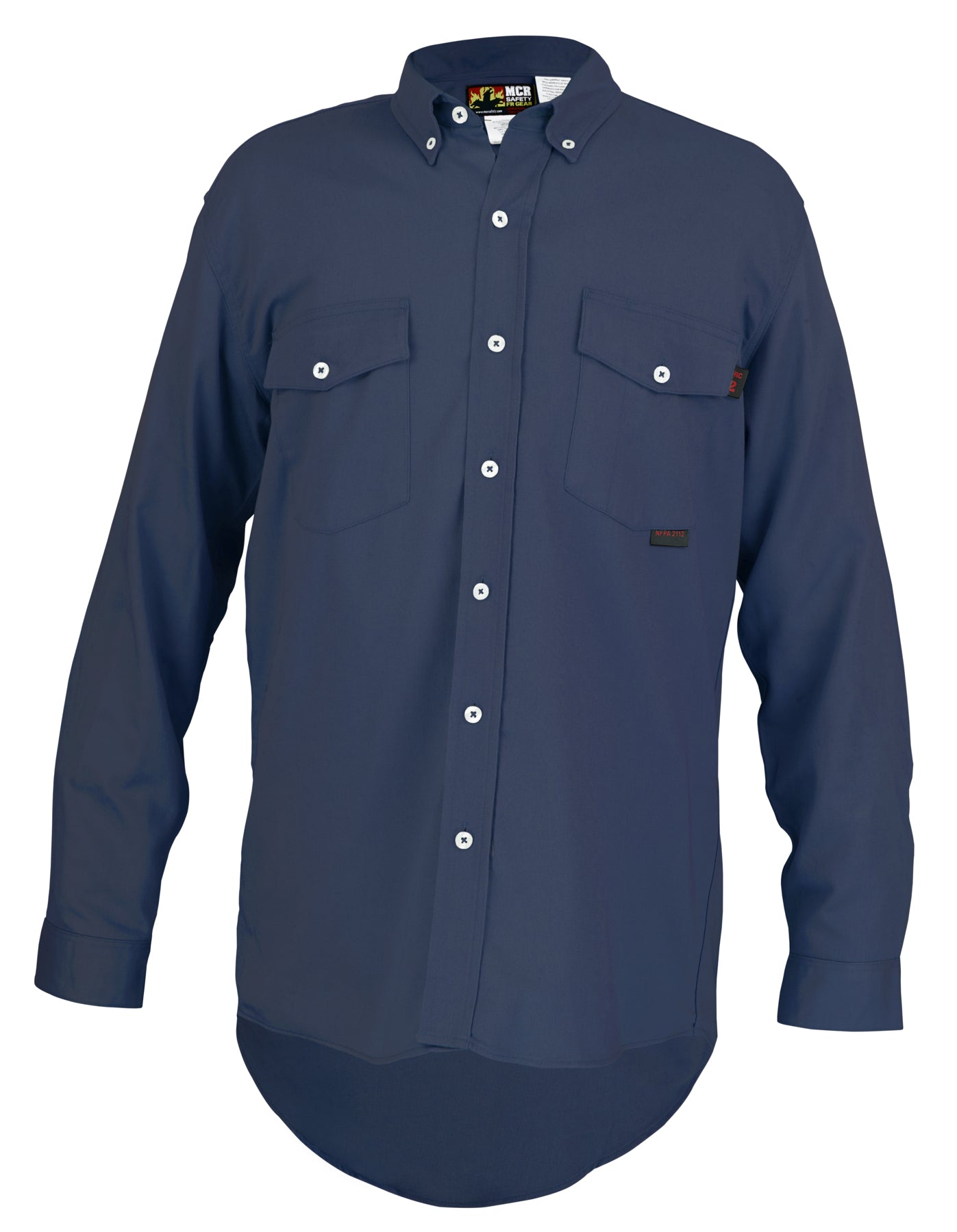 MCR Safety FR Garments FR Long Sleeve Work Shirt Navy XLT (S1NXLT)