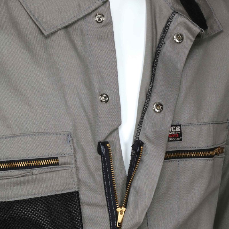 MCR Safety FR Garments Summit Breeze Cverall 7.0 oz Cotton Gray (SBC201154)