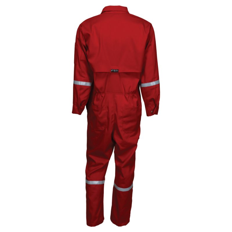 MCR Safety FR Garments Summit Breeze Red Cverall 7.0 oz Cotton (SBC201438)